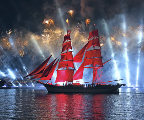 The Scarlet Sails event during the White Nights Festival in St Petersburg