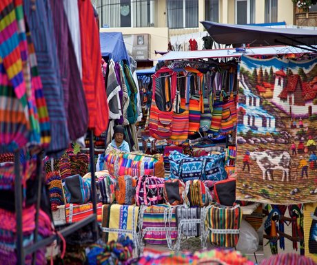 Ecuador Otavalo Textile Market Man